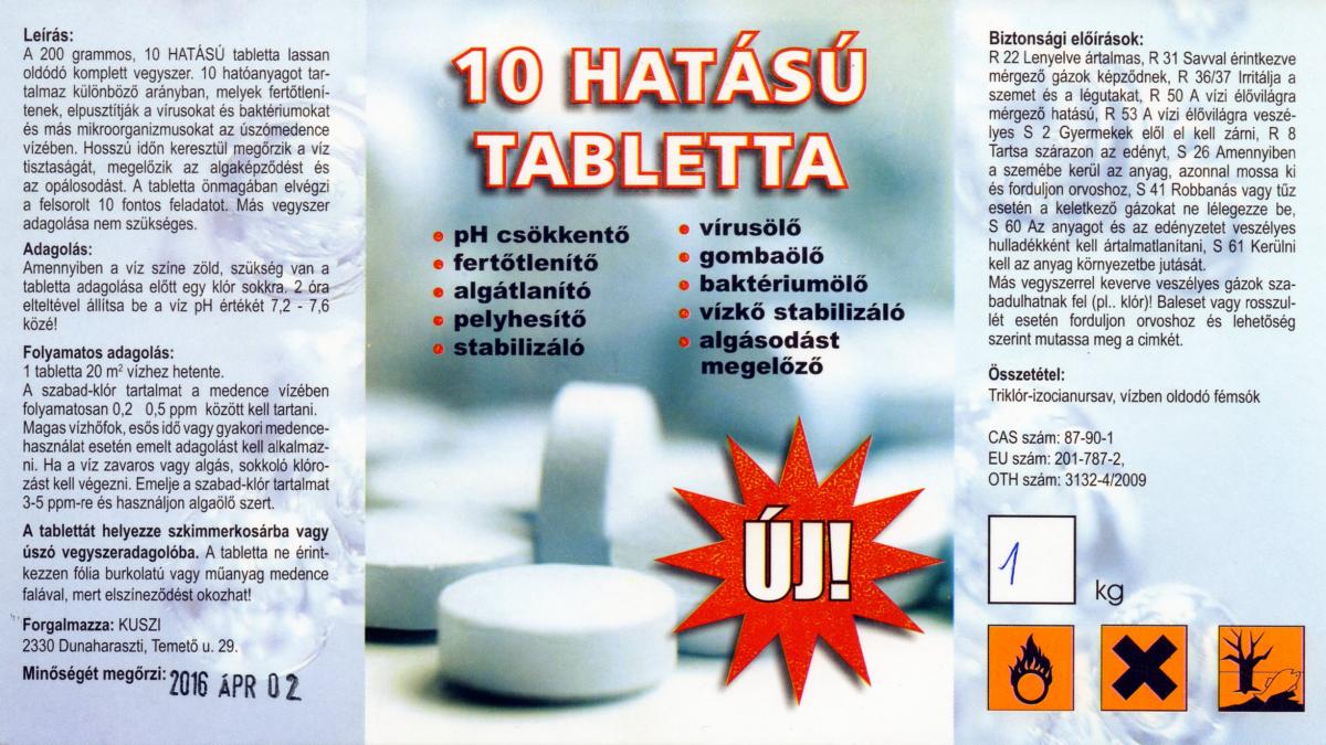 10 hatású tabletta